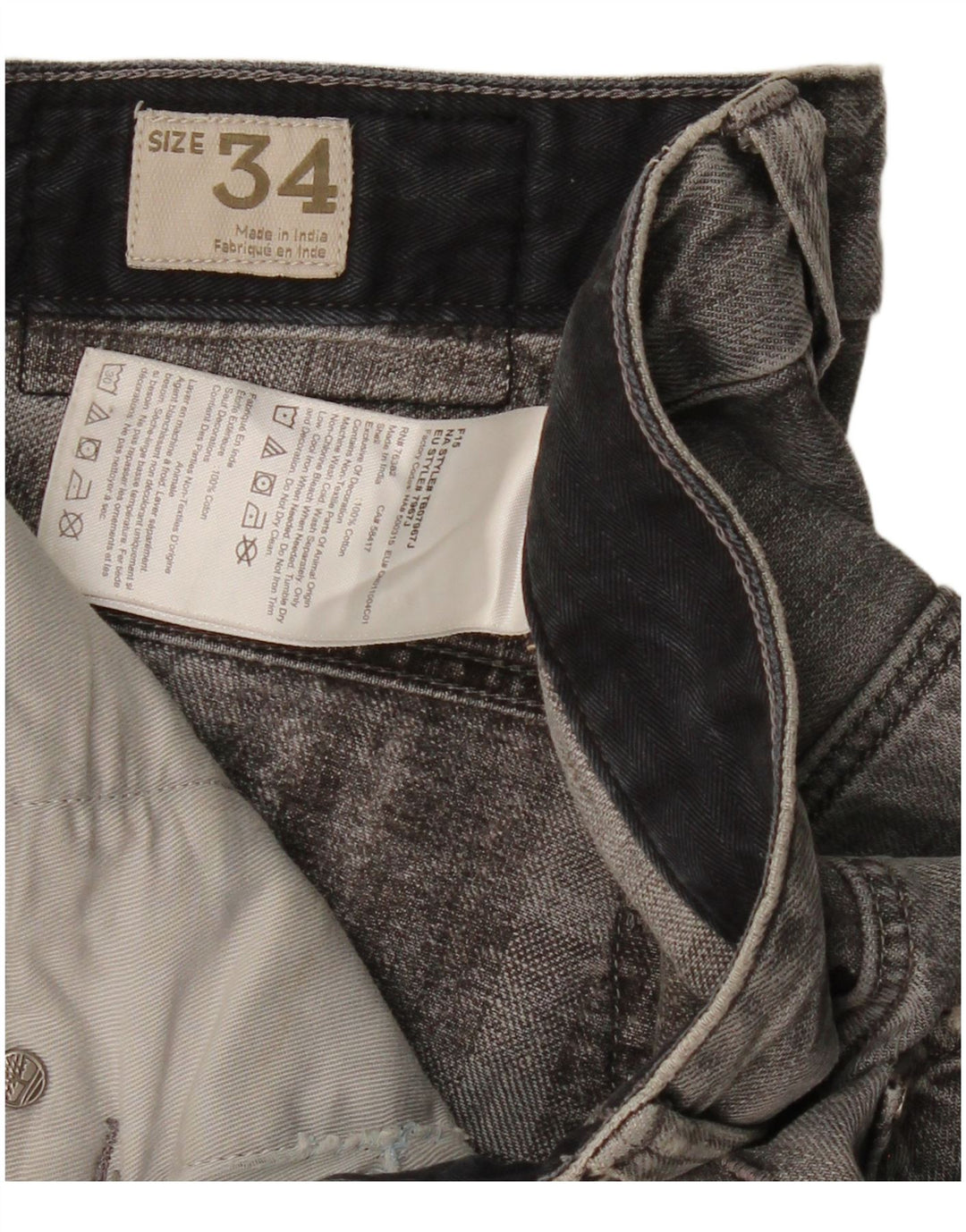 TIMBERLAND Mens Slim Jeans W34 L34 Grey Cotton