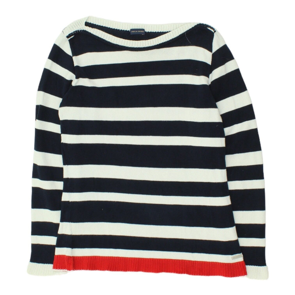 Paul & Shark Womens Navy Striped Cotton Jumper | Vintage Designer Sweater VTG | Vintage Messina Hembry | Thrift | Second-Hand Messina Hembry | Used Clothing | Messina Hembry 