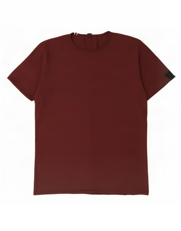 Replay Mens T-Shirt Top 3XL Burgundy Cotton