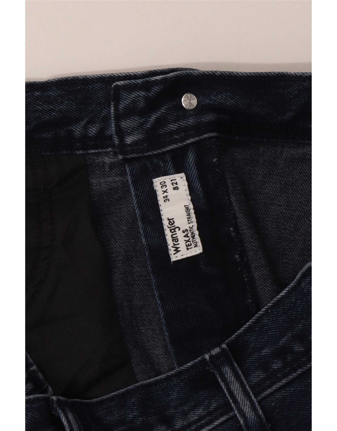 Wrangler Mens Texas Straight Jeans W34 L30 Navy Blue