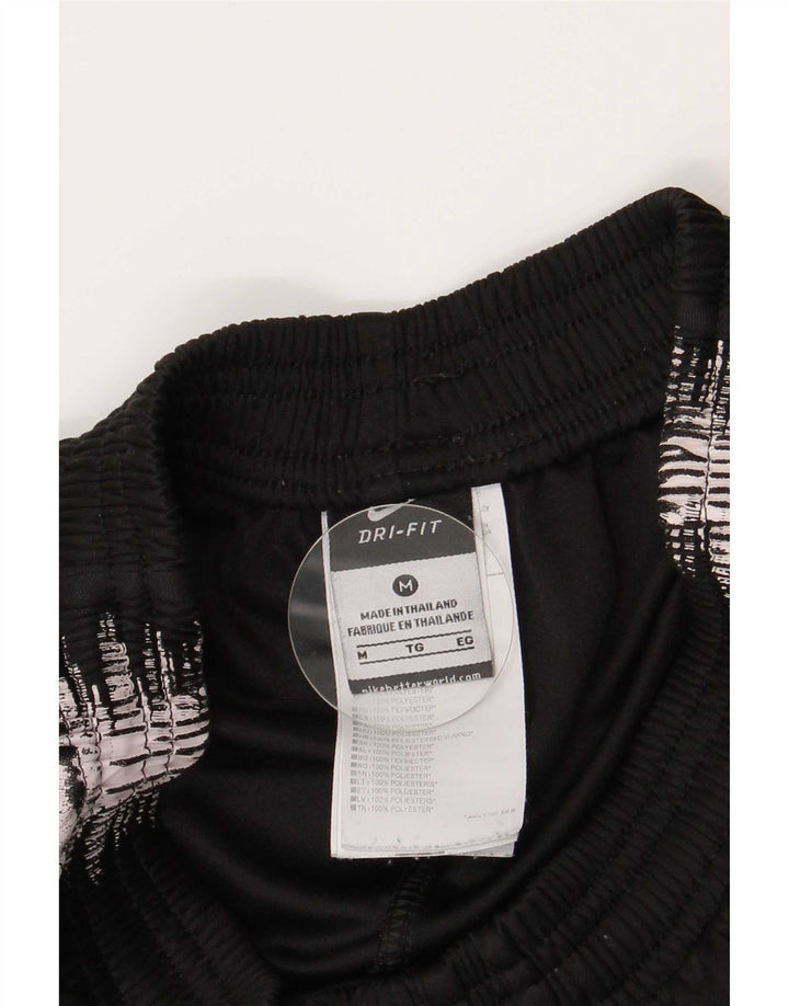 Nike Mens Dri Fit Tracksuit Trousers Medium Black Pinstripe Polyester
