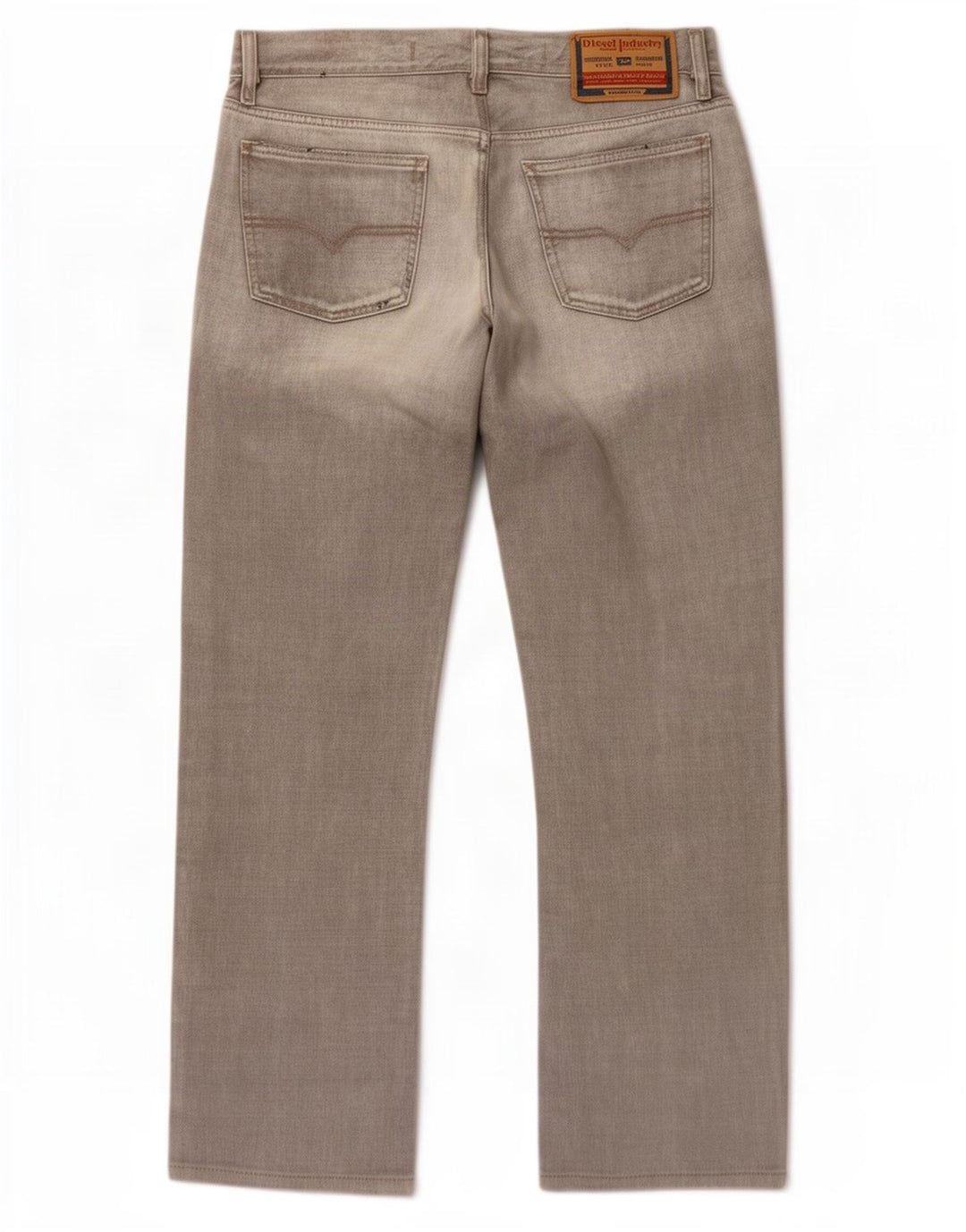 Diesel Mens Bootcut Jeans W36 L30 Grey Cotton
