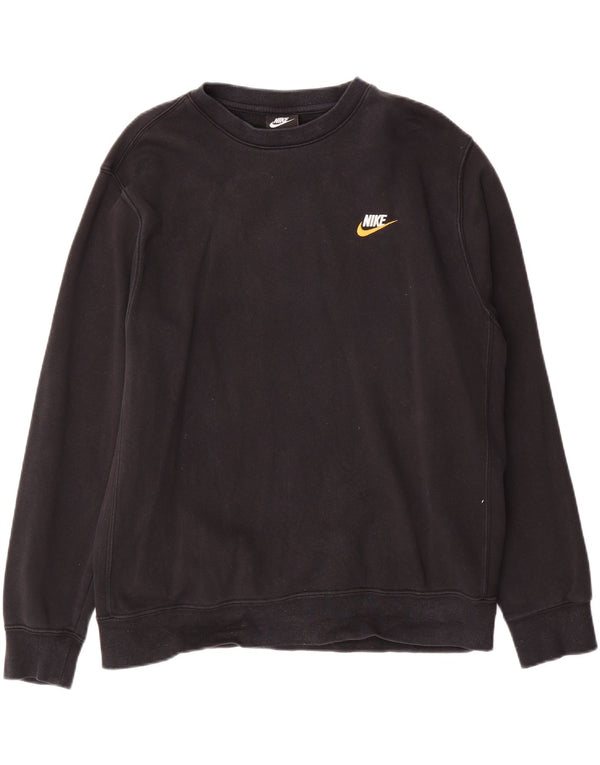 Nike Mens Sweatshirt Jumper Large Black Cotton