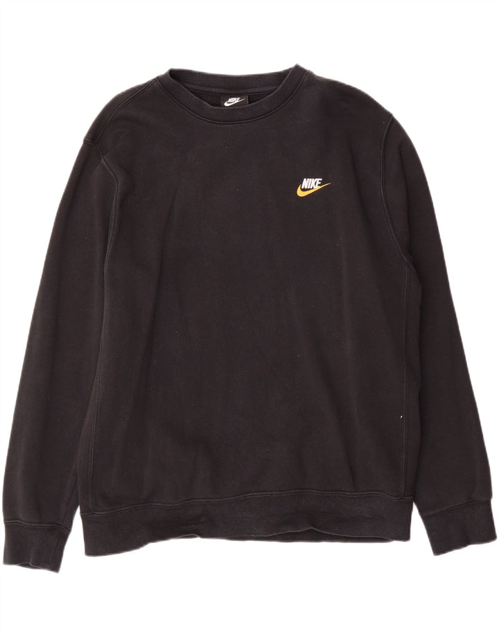 Nike Mens Sweatshirt Jumper Large Black Cotton