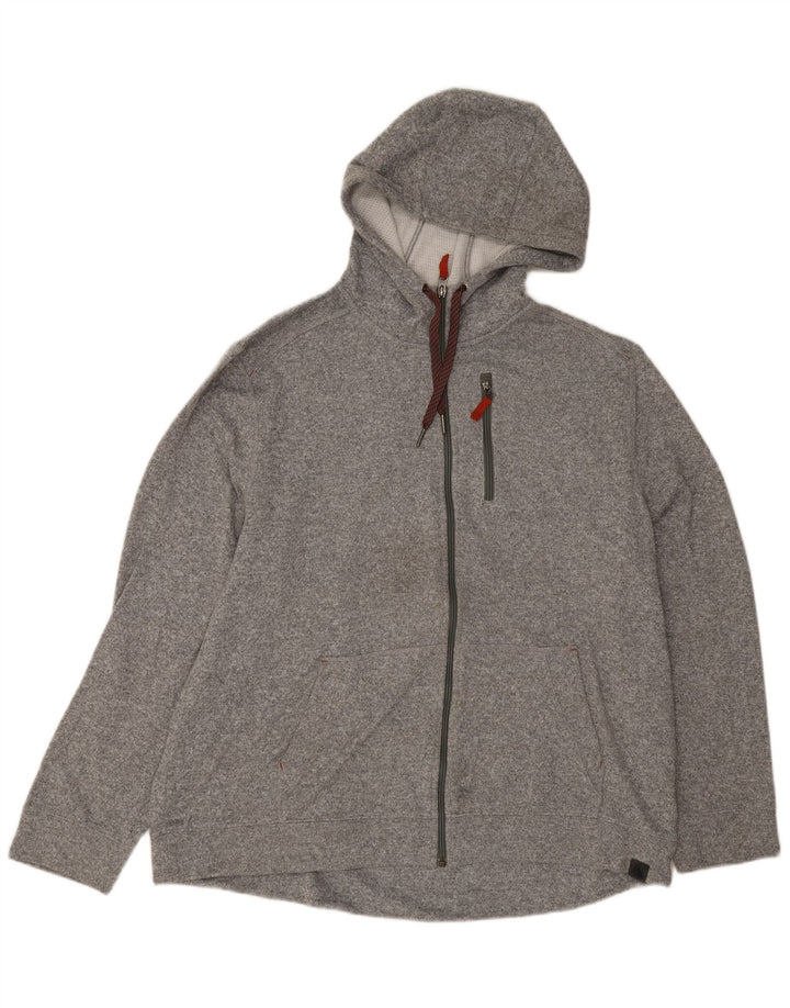 L.L.Bean Mens Zip Hoodie Sweater XL Grey Polyester