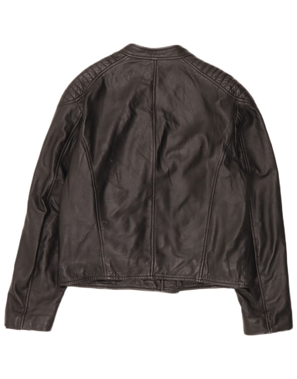 Basile Mens Leather Jacket UK 38 Medium Black