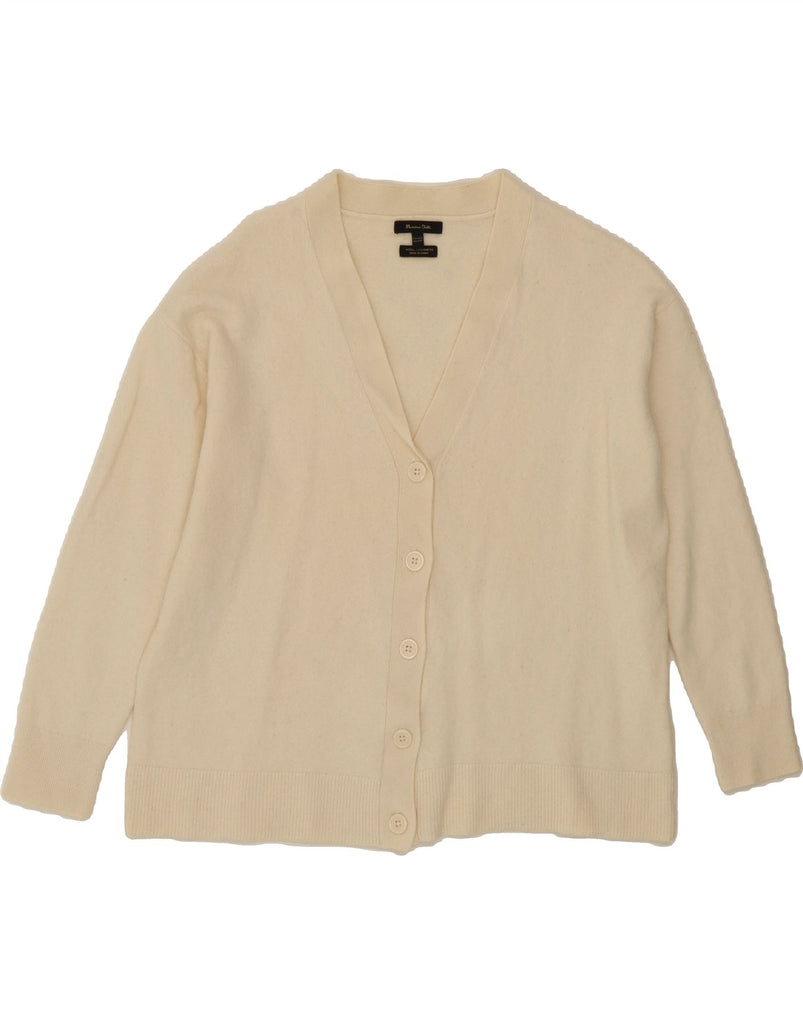 MASSIMO DUTTI Womens Oversized Cardigan Sweater UK 10 Small Beige Vintage Massimo Dutti and Second-Hand Massimo Dutti from Messina Hembry 