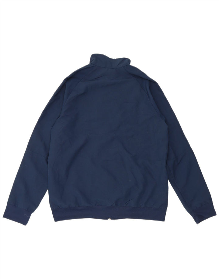 Adidas Boys Climalite Tracksuit Top Jacket 13-14 Years Navy Blue Polyester