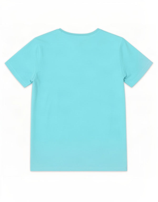 Champion Womens Graphic T-Shirt Top UK 14 Large Blue Cotton