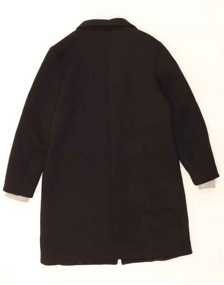 Zara Womens Overcoat UK 14 Medium Black Polyester
