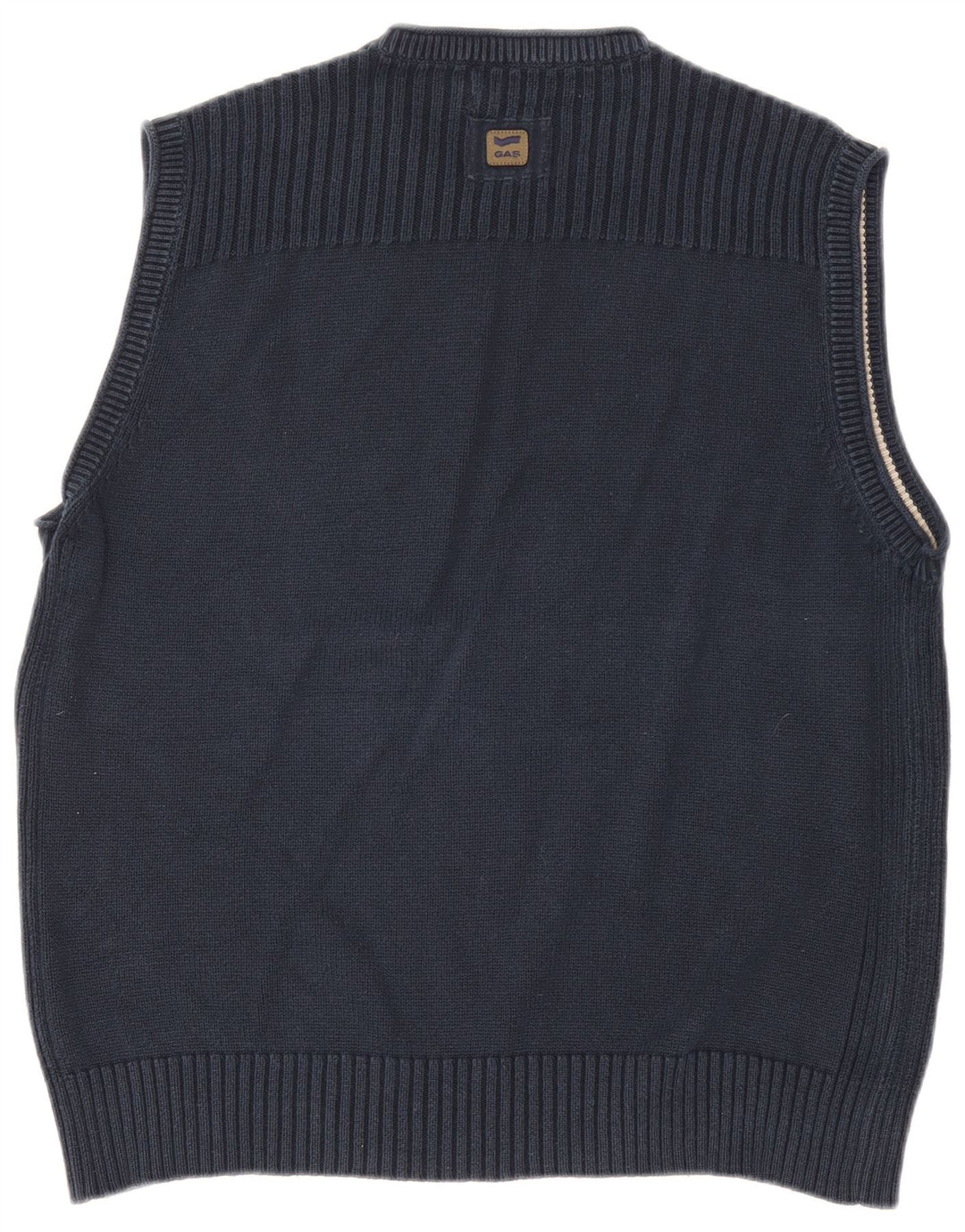 Gas Mens Vest Tank Top 2XL Navy Blue Cotton