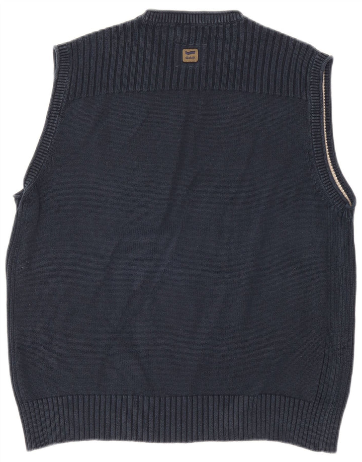 Gas Mens Vest Tank Top 2XL Navy Blue Cotton