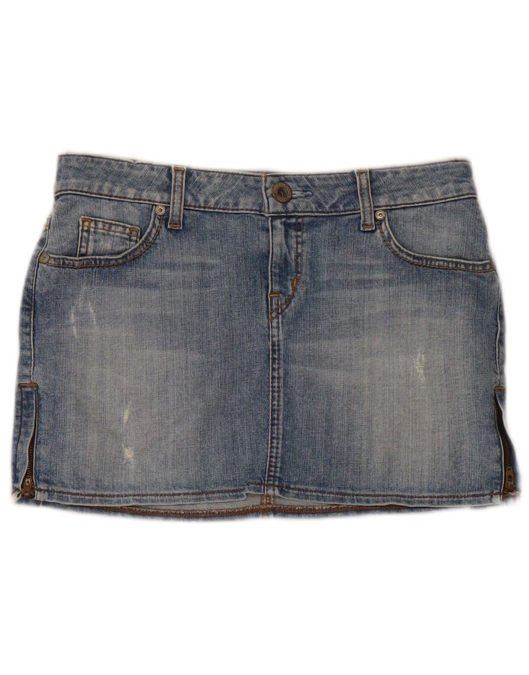 Guess Womens Low Waist Mini Denim Skirt W29 Medium Blue Cotton