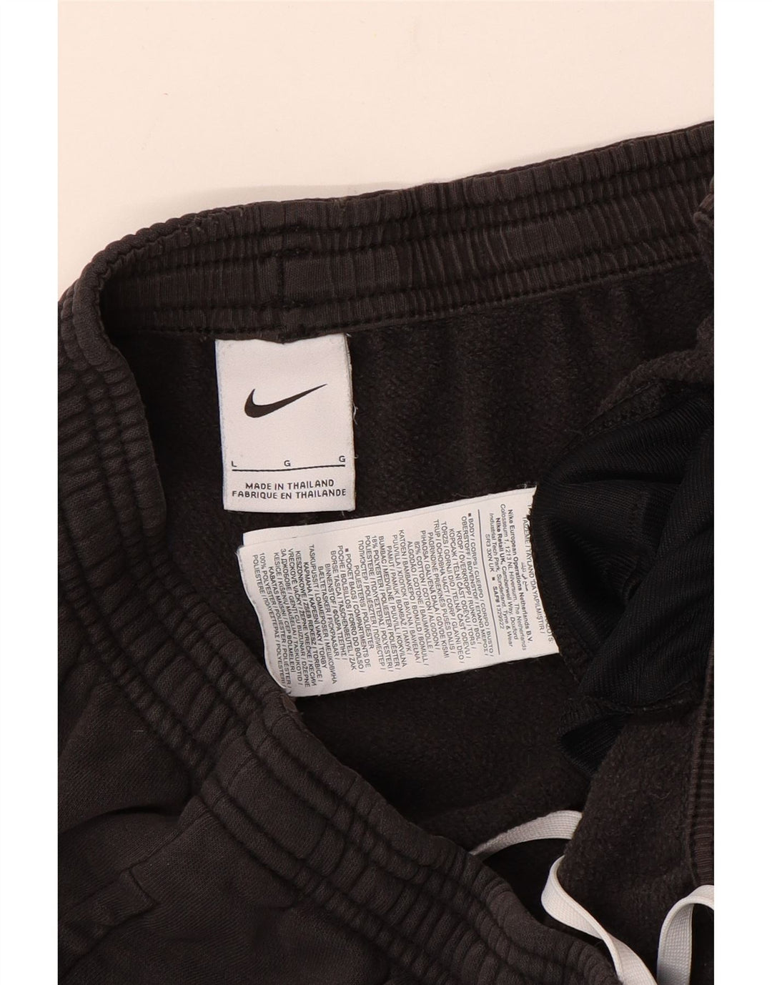 Nike Mens Tracksuit Trousers Joggers Large  Black Cotton