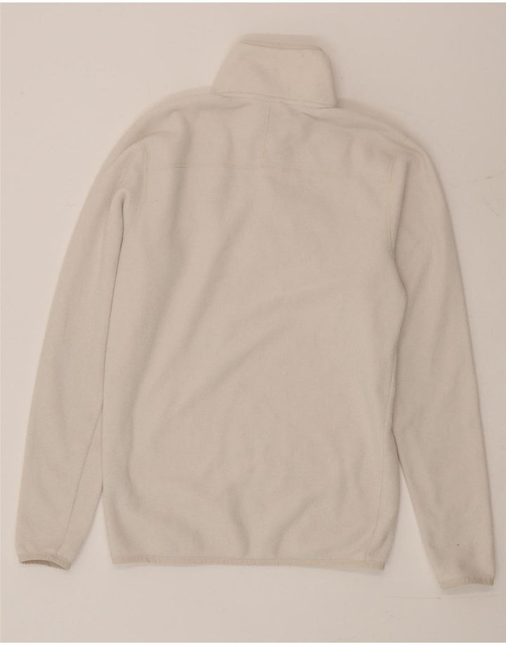 The North Face Mens Zip Neck Fleece Jumper Small Beige Polyester