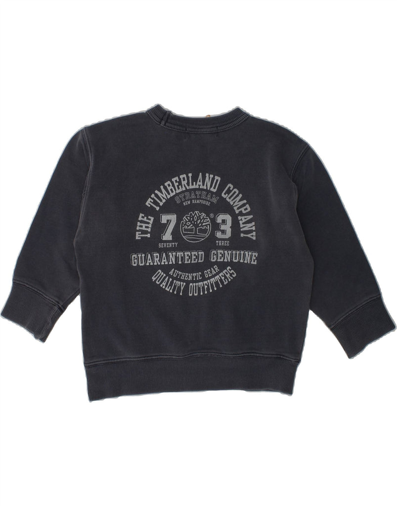 TIMBERLAND Baby Boys Graphic Sweatshirt Jumper 18-24 Months Grey Cotton | Vintage Timberland | Thrift | Second-Hand Timberland | Used Clothing | Messina Hembry 