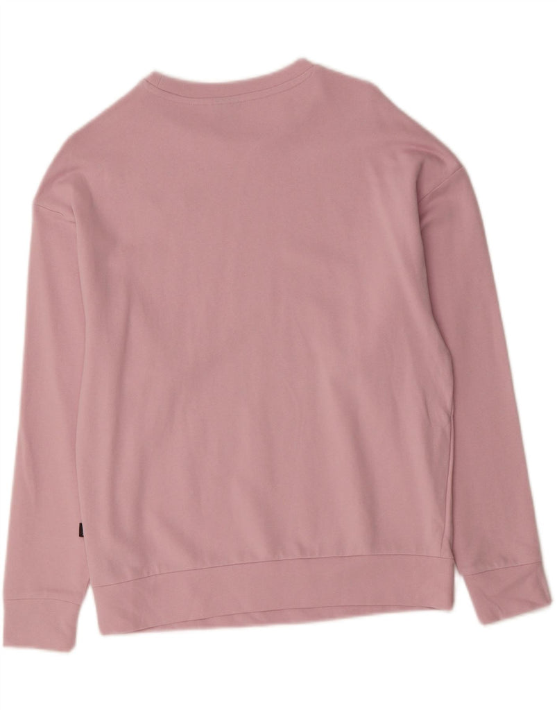 PUMA Womens Oversized Sweatshirt Jumper UK 10 Small Pink Cotton Vintage Puma and Second-Hand Puma from Messina Hembry 