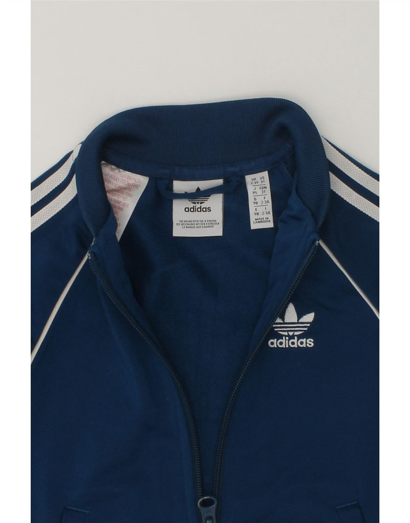 ADIDAS Boys Tracksuit Top Jacket 2-3 Years Navy Blue Polyester | Vintage Adidas | Thrift | Second-Hand Adidas | Used Clothing | Messina Hembry 