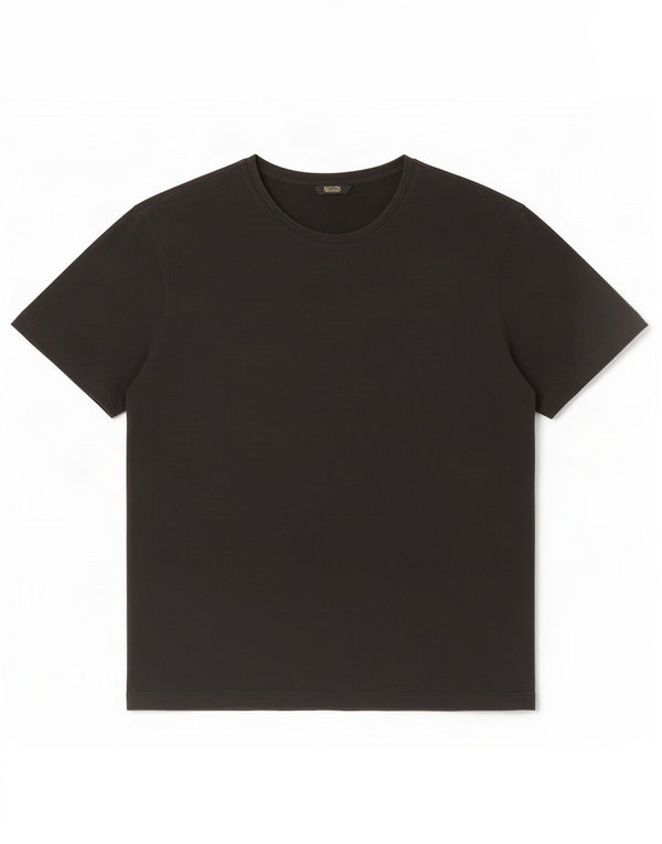Massimo Dutti Mens T-Shirt Top XL Black Cotton