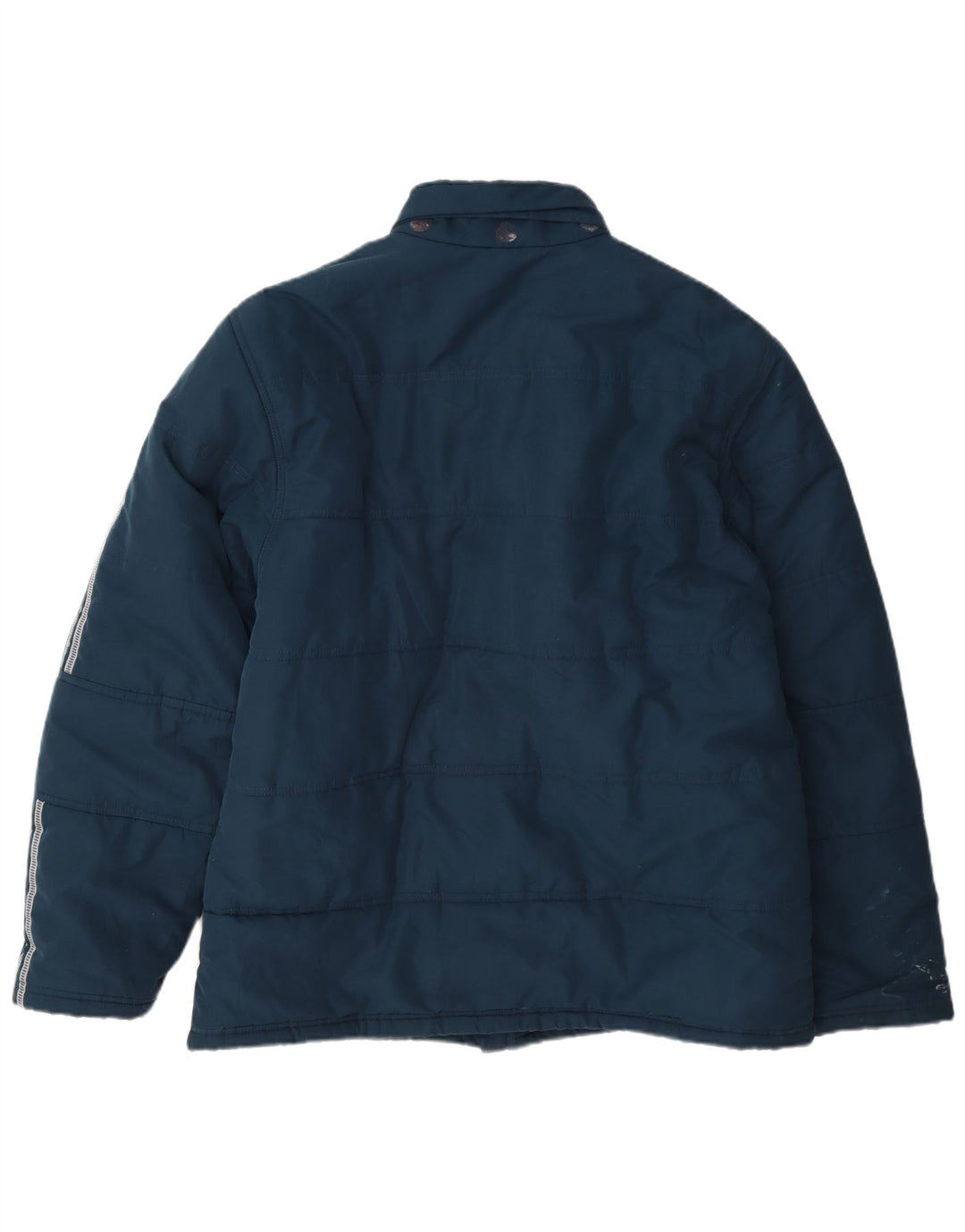 Adidas Mens Padded Jacket UK 38 Medium Navy Blue Polyester