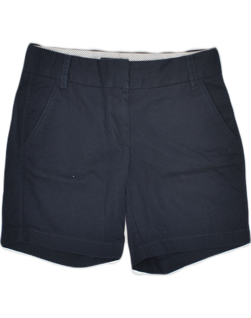 J. CREW Womens Chino Shorts US 4 Small W32 Navy Blue Cotton | Vintage J. Crew | Thrift | Second-Hand J. Crew | Used Clothing | Messina Hembry 