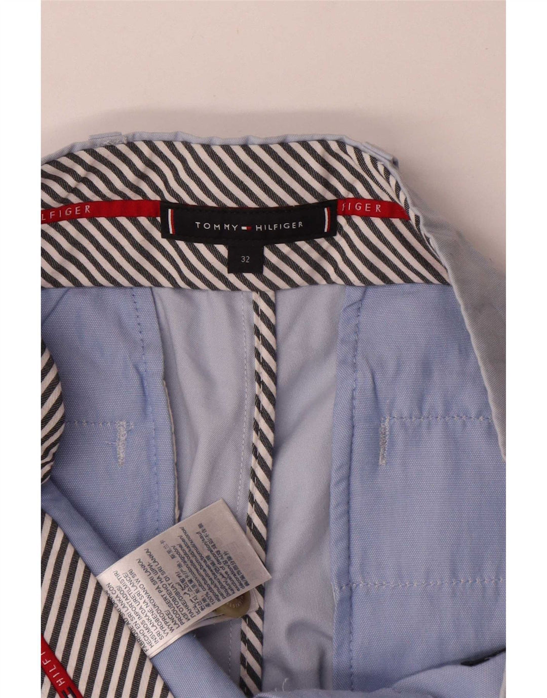 Tommy Hilfiger Mens Chino Shorts W32 Medium Blue Cotton