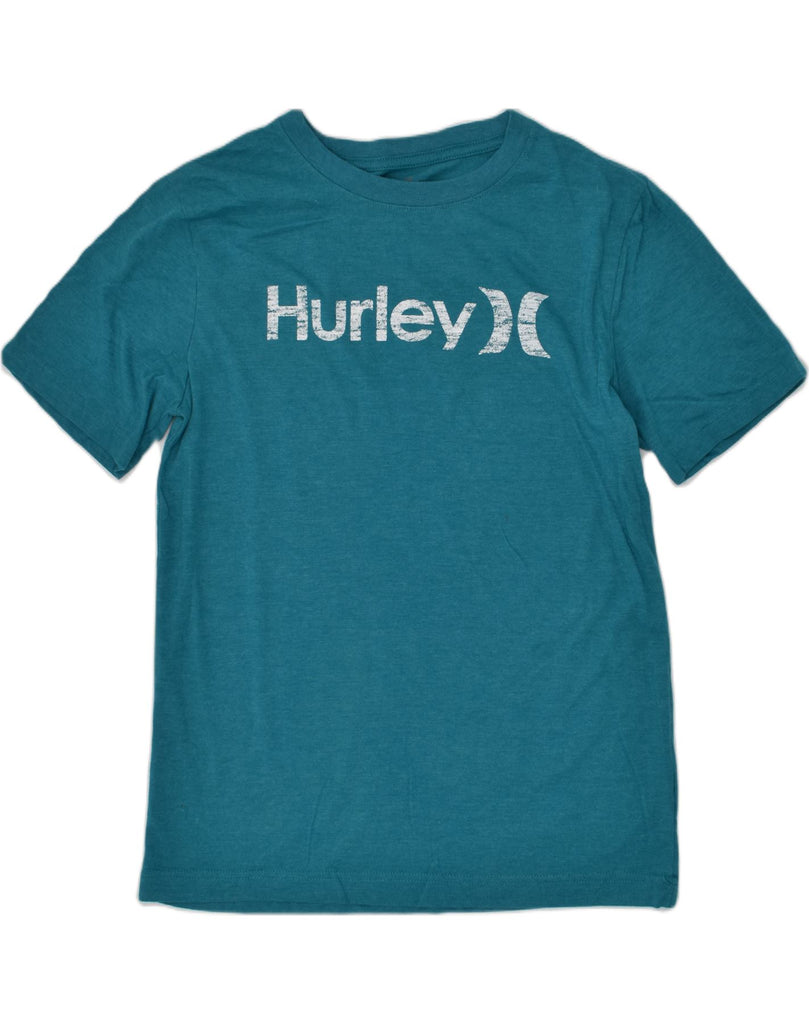 HURLEY Boys Graphic T-Shirt Top 15-16 Years Blue Polyester | Vintage Hurley | Thrift | Second-Hand Hurley | Used Clothing | Messina Hembry 