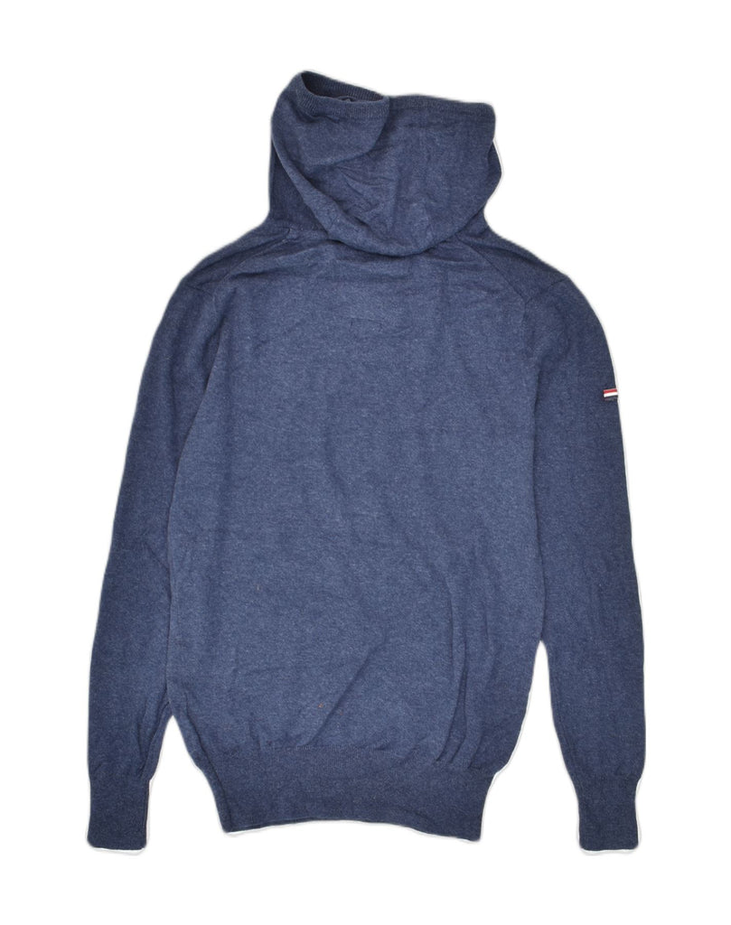 SUPERDRY Mens Hooded Jumper Sweater Small Navy Blue Cotton | Vintage Superdry | Thrift | Second-Hand Superdry | Used Clothing | Messina Hembry 