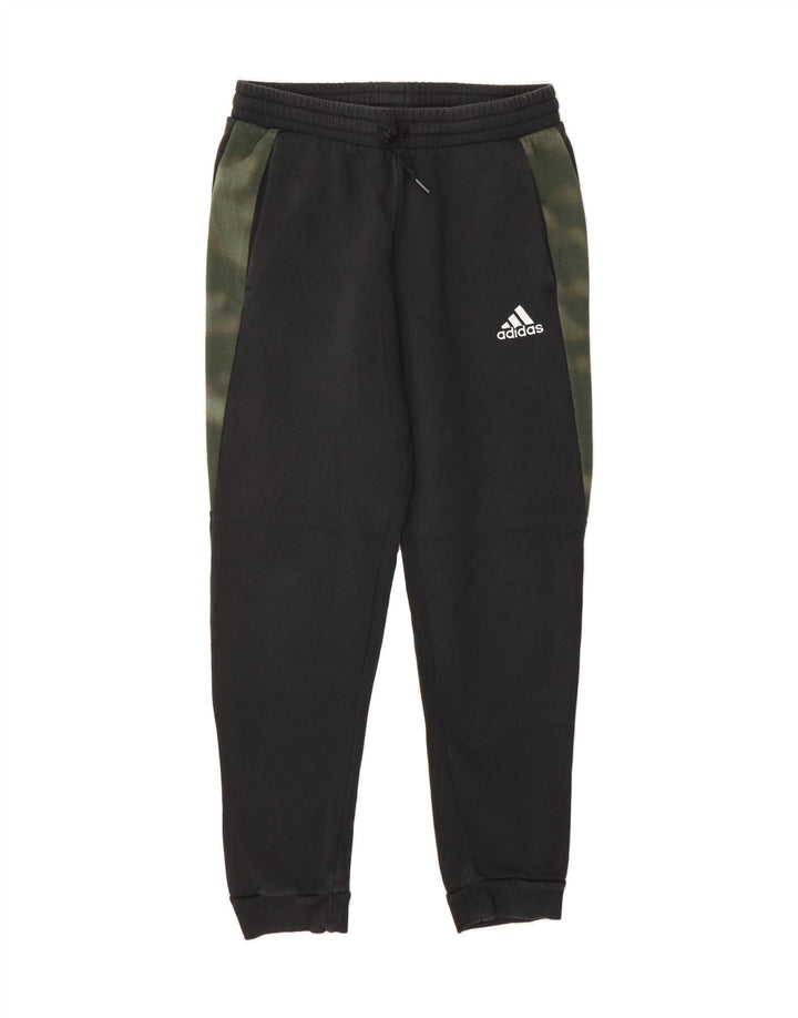 ADIDAS Mens Tracksuit Trousers Joggers Medium Black Animal Print Vintage Adidas and Second-Hand Adidas from Messina Hembry 