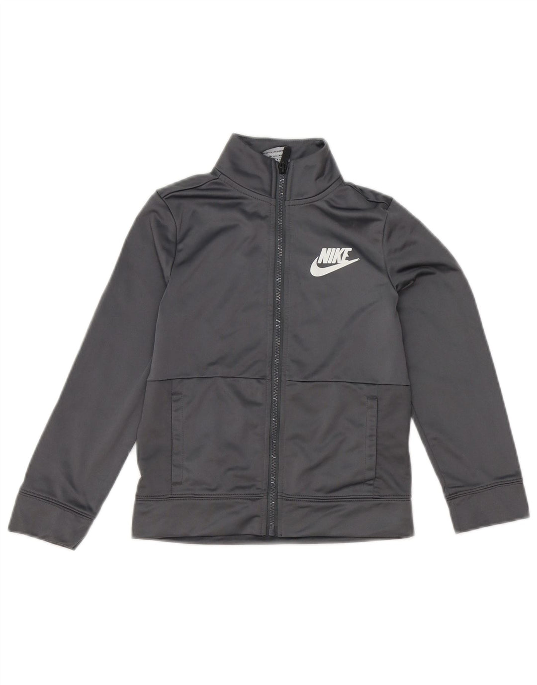Nike Boys Tracksuit Top Jacket 6-7 Years Large Grey Polyester