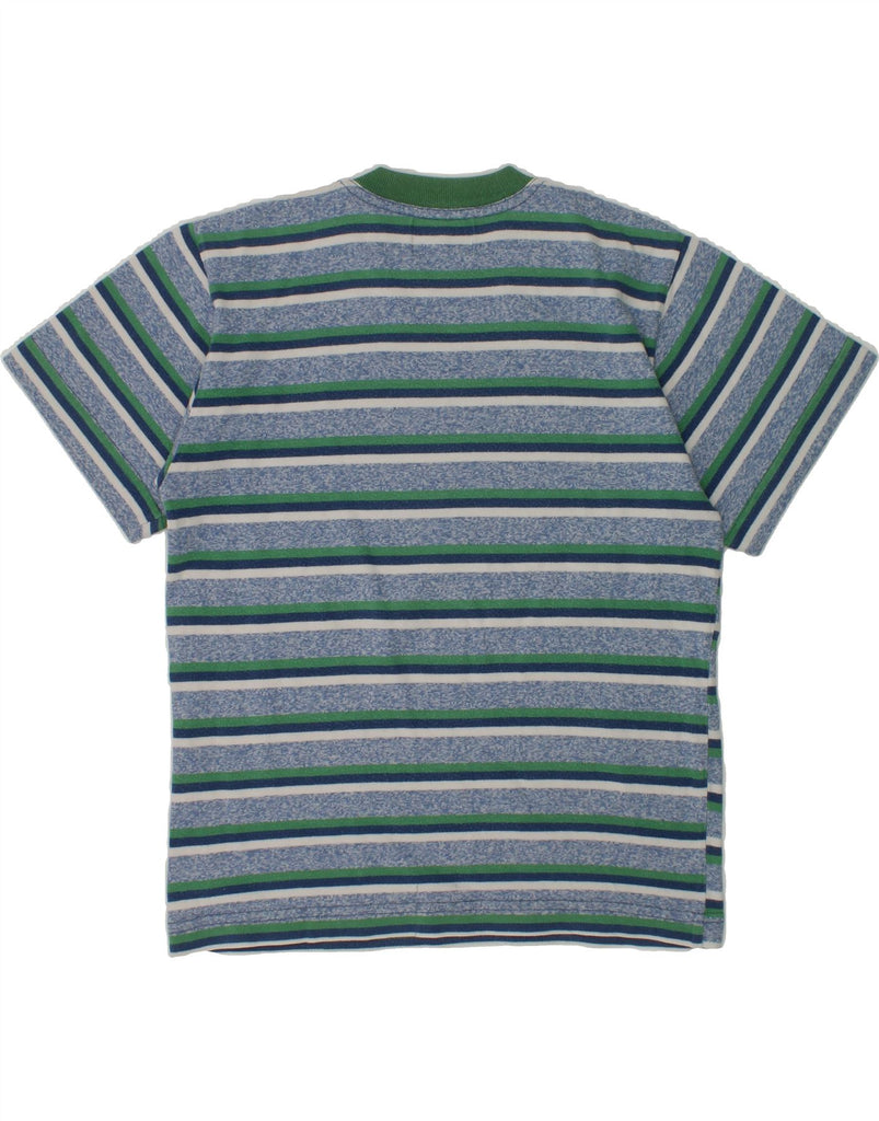 TRUSSARDI Boys T-Shirt Top 7-8 Years Blue Striped Cotton | Vintage Trussardi | Thrift | Second-Hand Trussardi | Used Clothing | Messina Hembry 