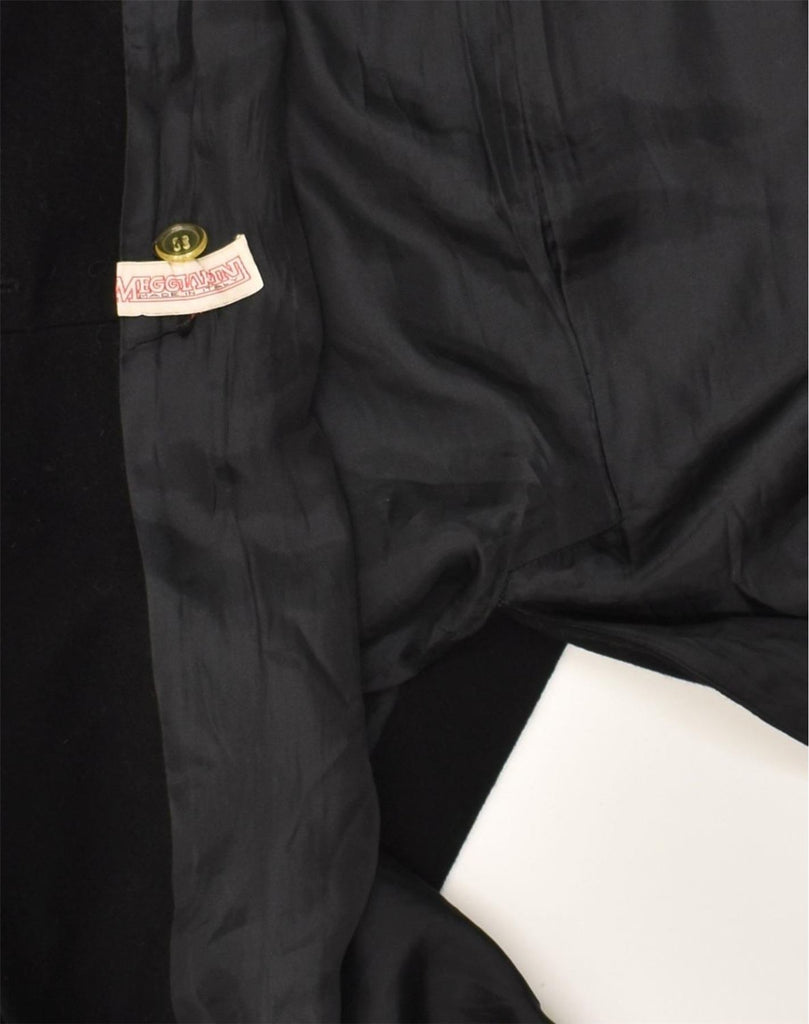 VINTAGE Womens Double Breasted Coat IT 42 Medium Black | Vintage Vintage | Thrift | Second-Hand Vintage | Used Clothing | Messina Hembry 