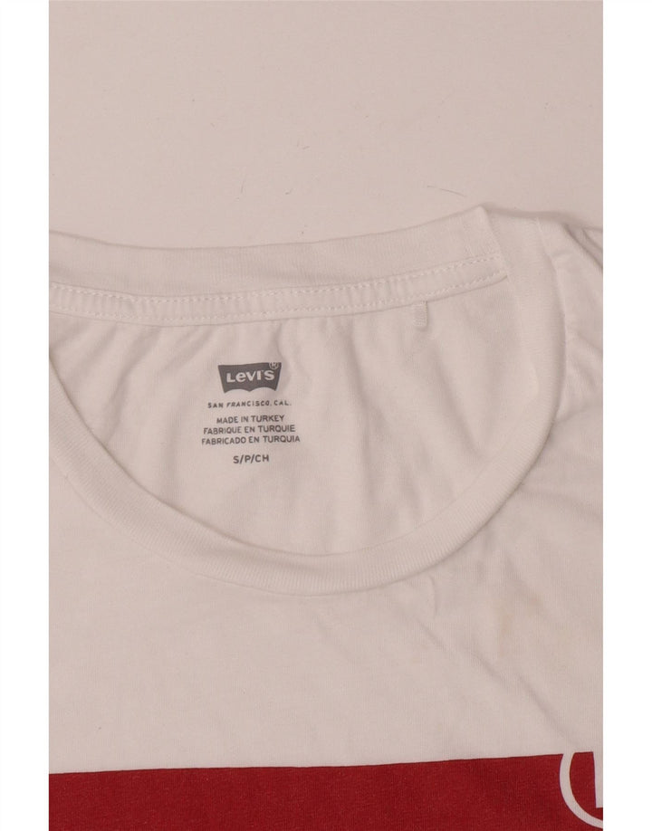Levi's Womens Graphic T-Shirt Top UK 10 Small White