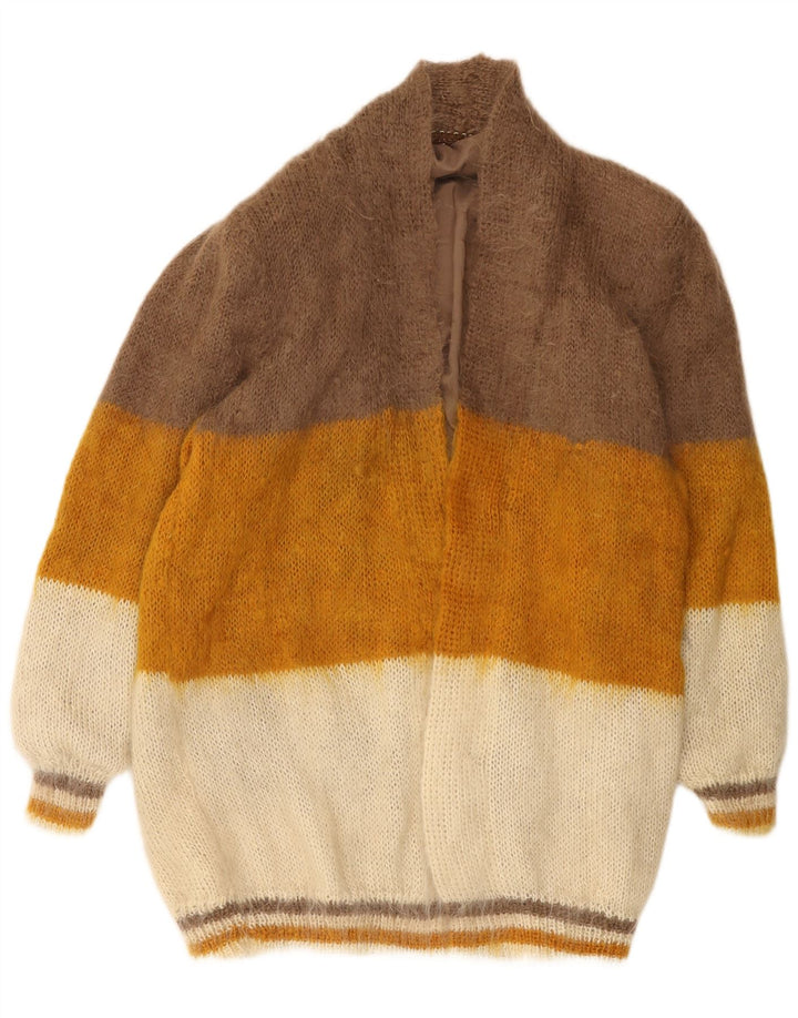 Vintage Womens Longline Cardigan Sweater UK 14 Large Multicoloured