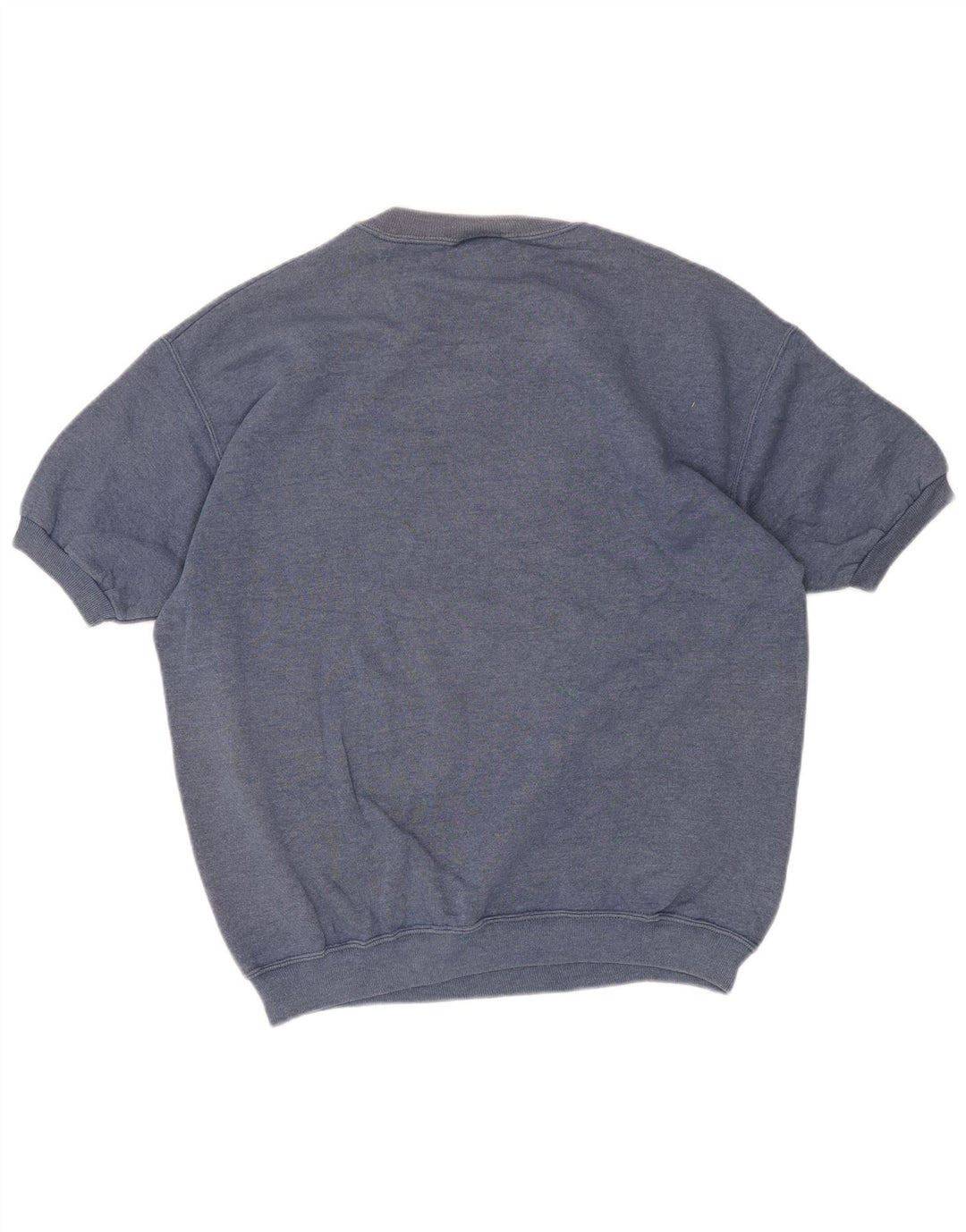 Lee Mens Short Sleeve Sweatshirt Jumper Large Blue Cotton