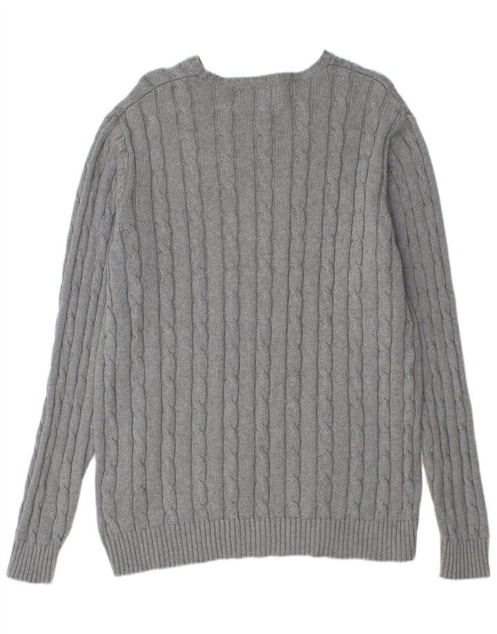 Marks & Spencer Mens Blue Harbour Boat Neck Jumper Sweater Large Grey