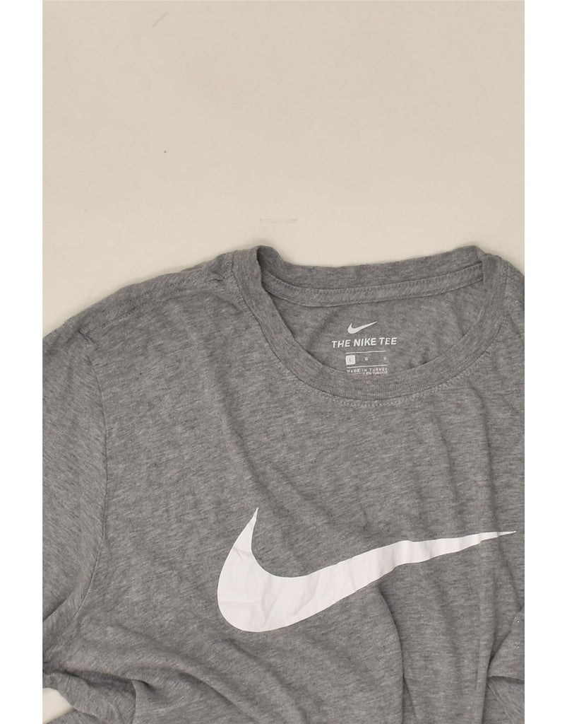 NIKE Mens Graphic T-Shirt Top Large Grey Cotton | Vintage Nike | Thrift | Second-Hand Nike | Used Clothing | Messina Hembry 