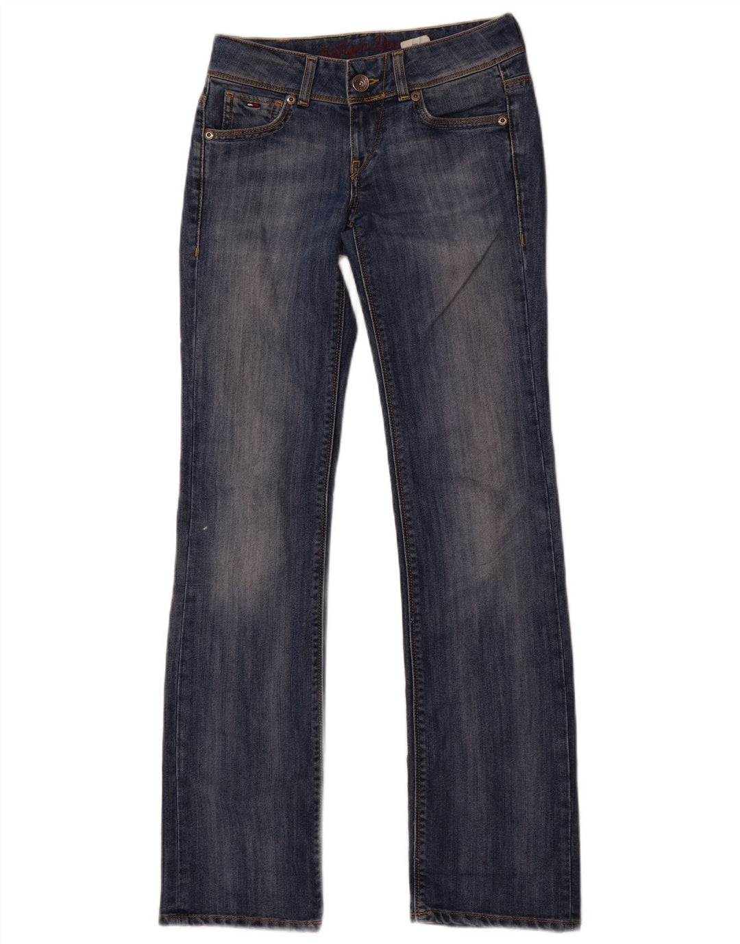 Tommy Hilfiger Womens Straight Jeans W27 L34 Blue Cotton