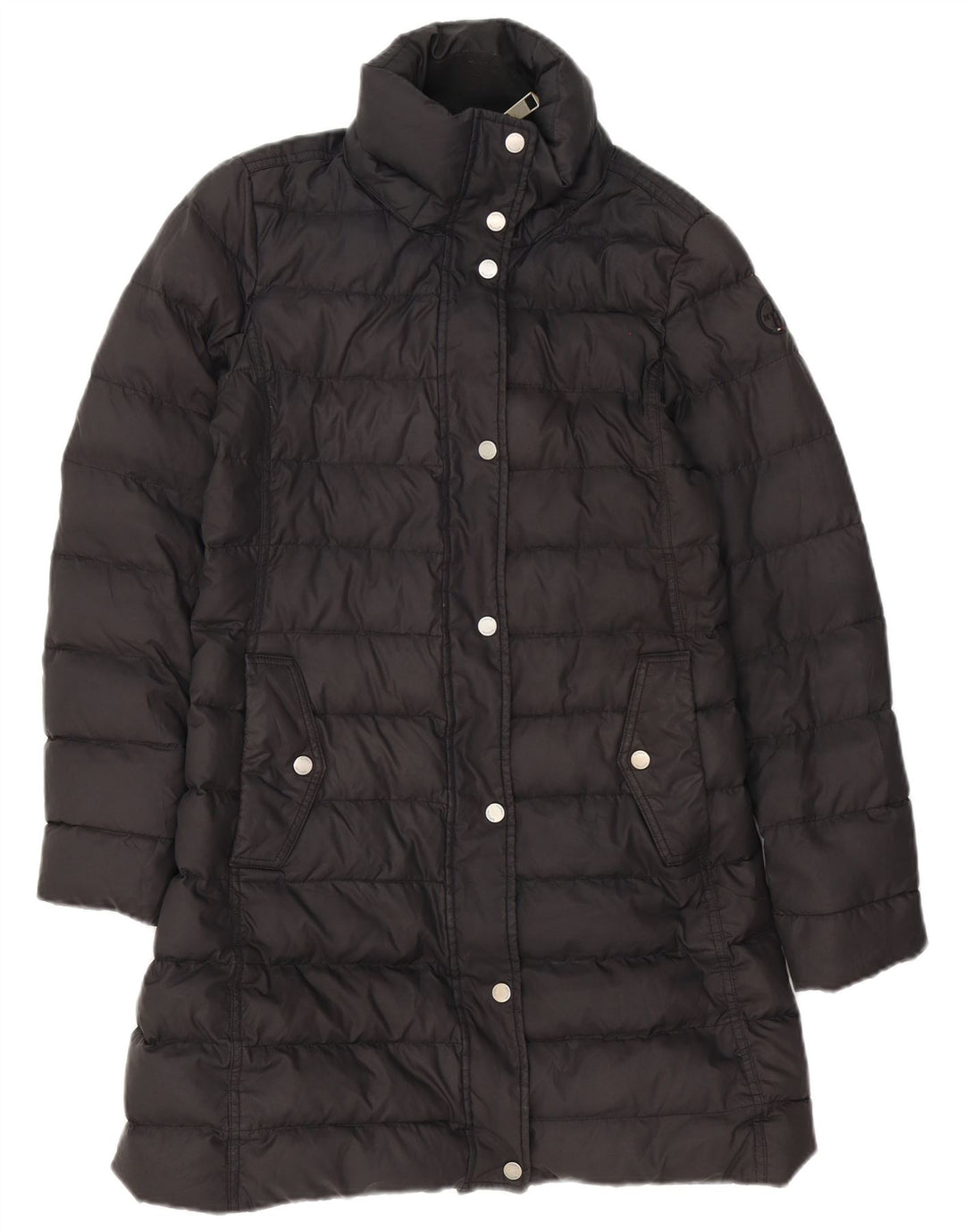 Tommy Hilfiger Womens Oversized Padded Coat UK 10 Small Black Polyester