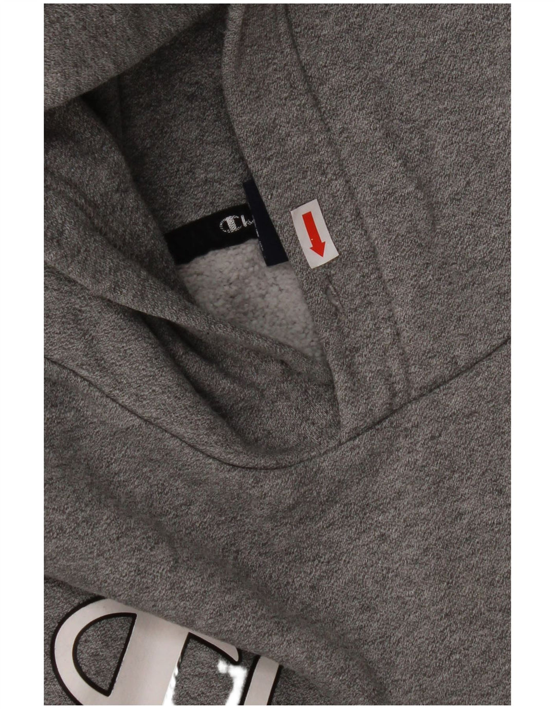 CHAMPION Mens Graphic Hoodie Jumper Medium Grey Cotton