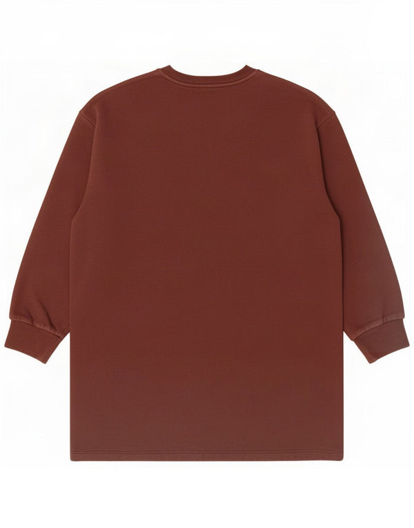 Zara Womens Graphic Sweatshirt Jumper UK 16 Large Brown Cotton