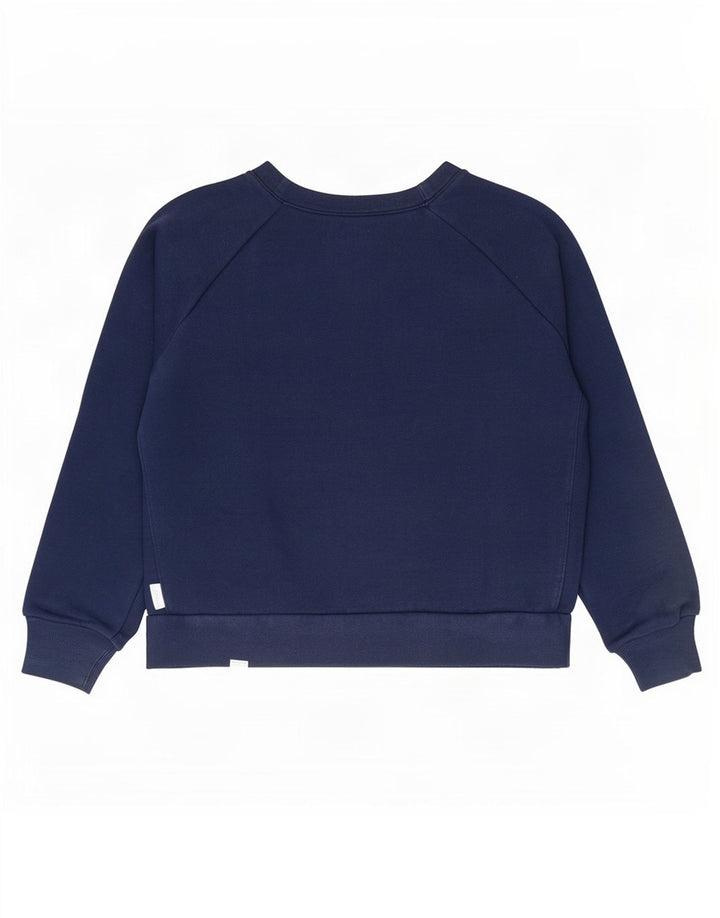Reebok Womens Graphic Oversized Sweatshirt Jumper UK 12/14 Medium Navy Blue