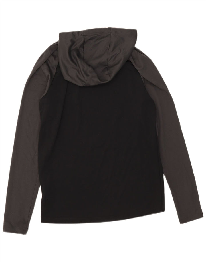 Nike Mens Hooded Top Long Sleeve Small Black Colourblock Polyester