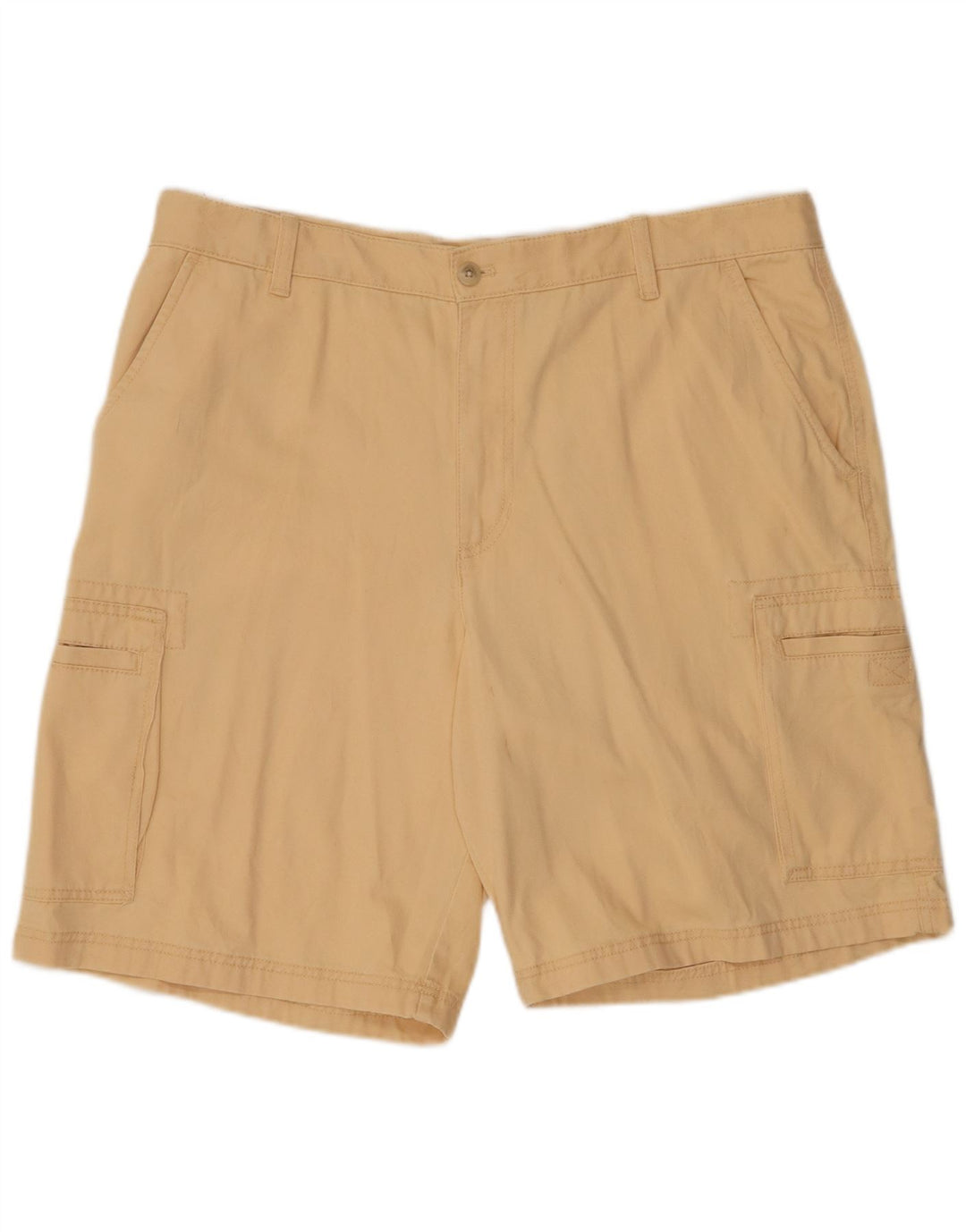 IZOD Mens Cargo Shorts W38 XL Beige Cotton
