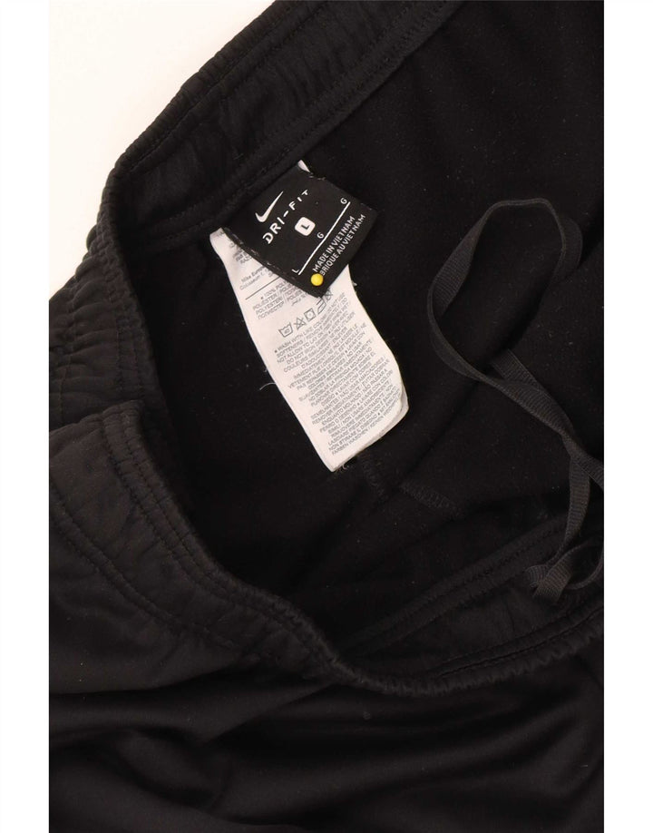 Nike Mens Tracksuit Trousers Large Black Polyester