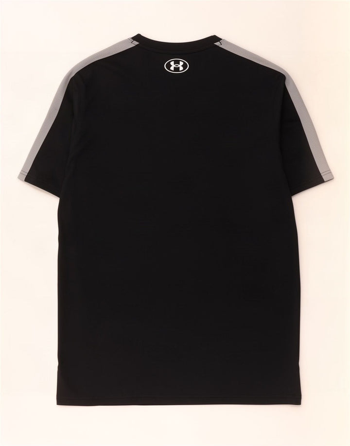 Under Armour Mens T-Shirt Top Large Black Colourblock Polyester