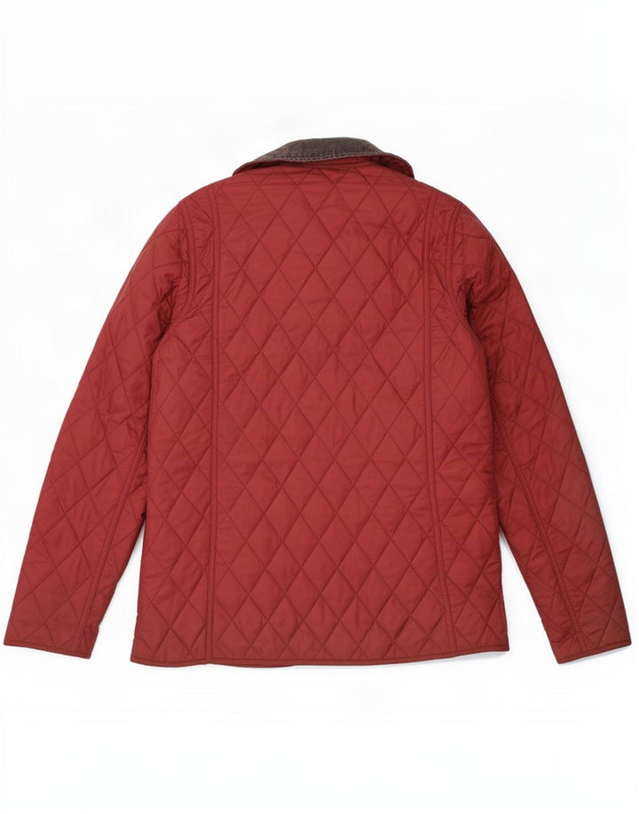 Barbour Womens Quilted Jacket UK 8 Small Red Colourblock Polyamide