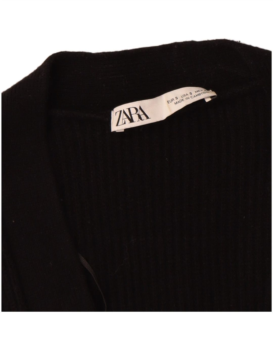 Zara Womens Oversized Cardigan Sweater UK 10 Small Black