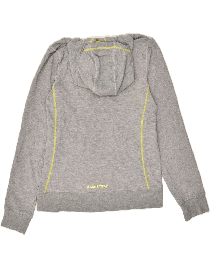 UNDER ARMOUR Womens Hoodie Jumper UK 14 Large Grey Flecked Cotton | Vintage Under Armour | Thrift | Second-Hand Under Armour | Used Clothing | Messina Hembry 