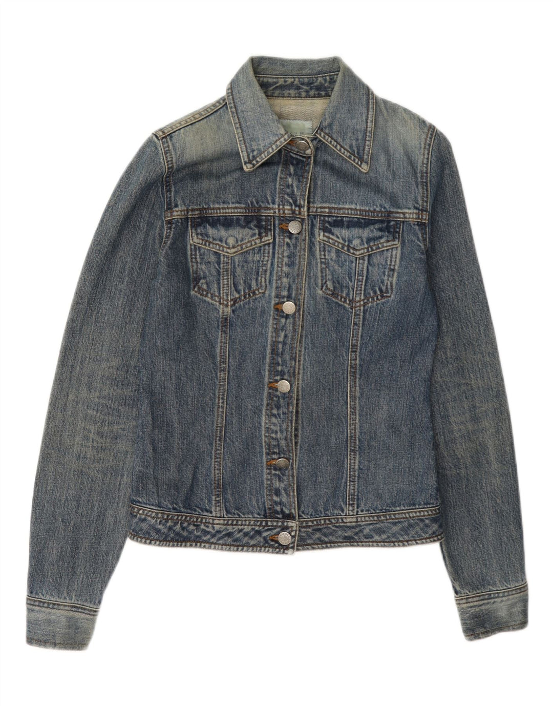 Jigsaw Womens Oversized Denim Jacket UK 8 Small Blue Cotton
